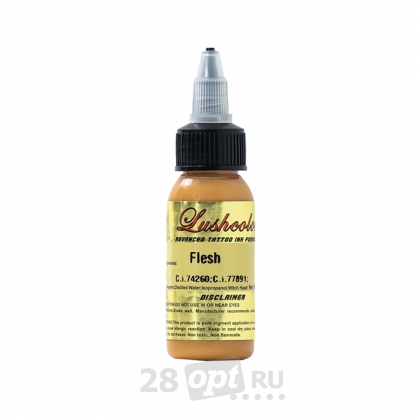 Уцененный товар Краска для художественной татуировки LushColor, Flesh, 30 мл