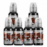 Сет красок для художественной татуировки World Famous Tattoo Ink, Five-Stage Shading Set, 5 цветов, 30 мл