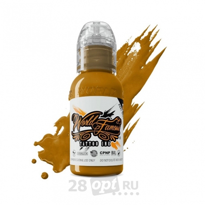 Уцененный товар, Краска для художественной татуировки World Famous Tattoo Ink, Mustard, 30 мл
